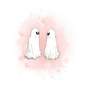 A flukelady painting, titled 'Ghost Love'