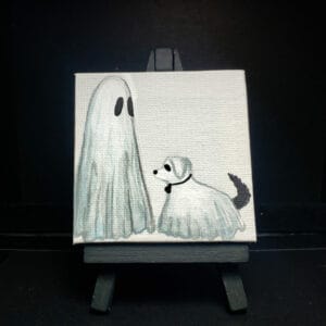 Ghost Ghost Dog Mini Canvas