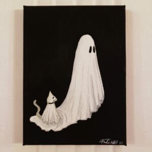 GHOST + GHOST CAT Glowing Canvas [SOLD]
