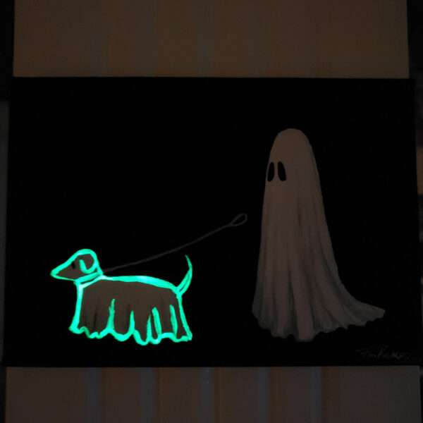 GHOST + GHOST DOG Glowing Canvas [SOLD]