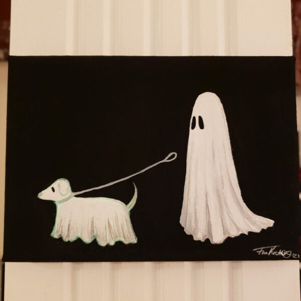 GHOST + GHOST DOG Glowing Canvas [SOLD]