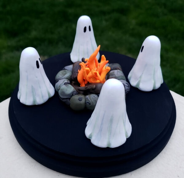 Glowing Ghost Camp Sculpture [SOLD]