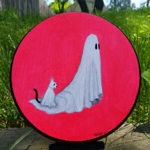 Ghost, Ghost Cat [Wood Round]
