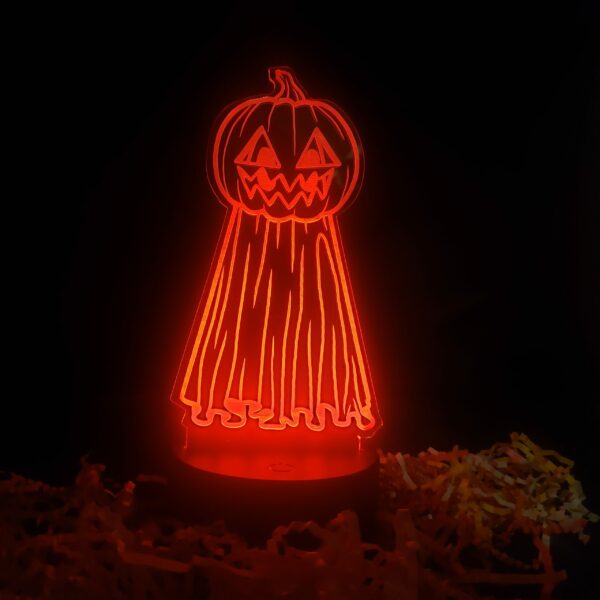 Pumpkin Head Ghost - Mood Light w/ Remote