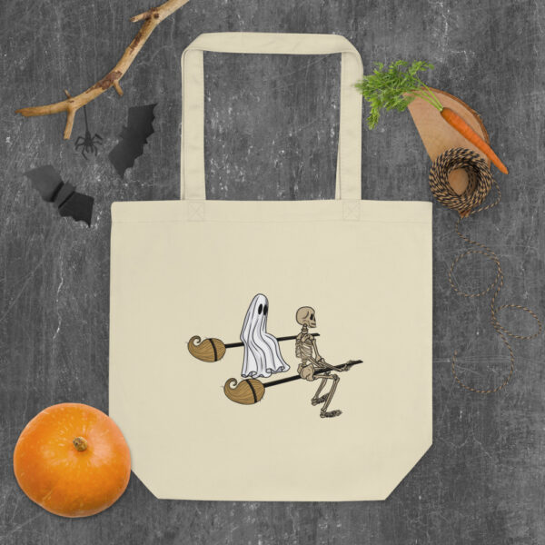 Skeleton & Ghost Eco Tote Bag