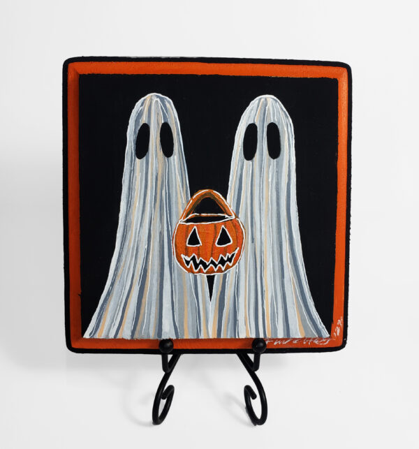 Halloween Ghosts - Wood Plaque