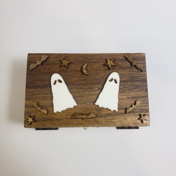 Handmade Mini Box With Ghost Statuette #1