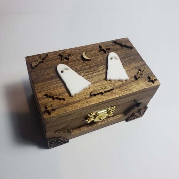 Handmade Mini Box With Ghost Statuette #1