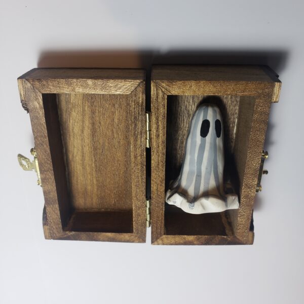 Handmade Mini Box With Ghost Statuette #1