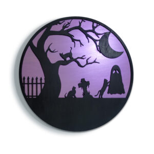 pearlescent-purple-ghost-cat-grave-wall-art