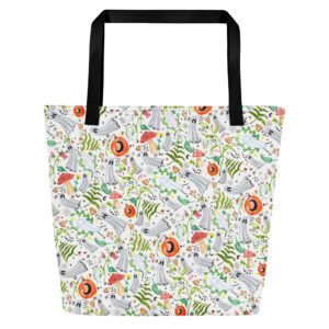 Green Witch Ghost - Large Tote