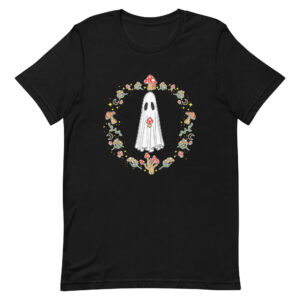 Mystical Mushroom Ghost (Dark) - Unisex T-Shirt