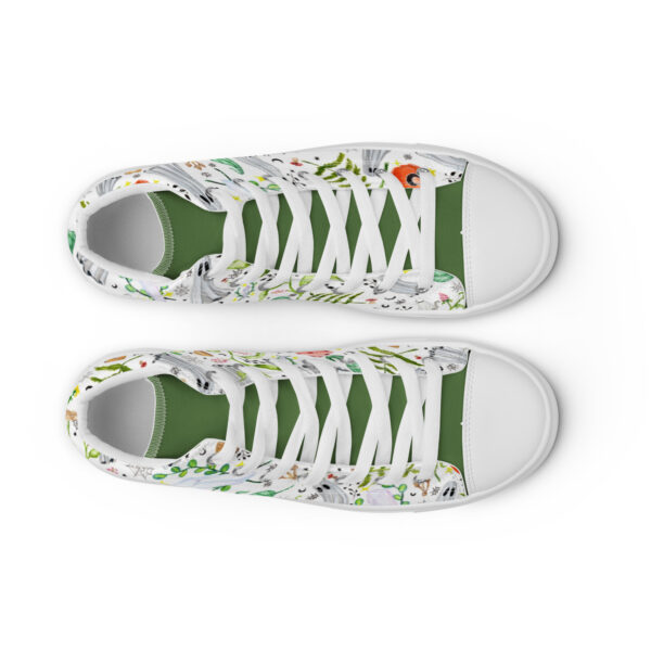 Green Witch Ghost - Women’s high top canvas shoes