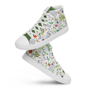 Green Witch Ghost - Women’s high top canvas shoes