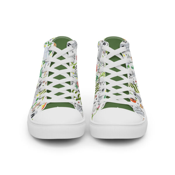 Green Witch Ghost - Women’s high top canvas shoes