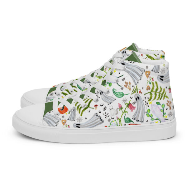 Green Witch Ghost - Women’s high top canvas shoes