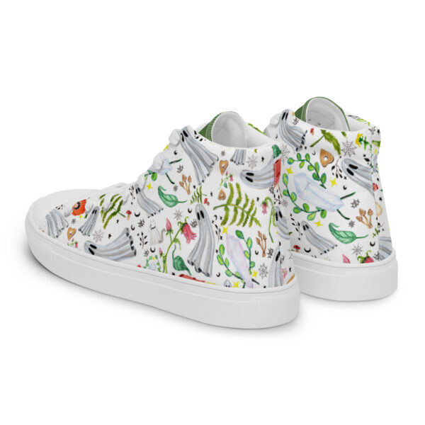 Green Witch Ghost - Women’s high top canvas shoes