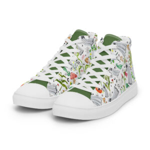 Green Witch Ghost - Women’s high top canvas shoes