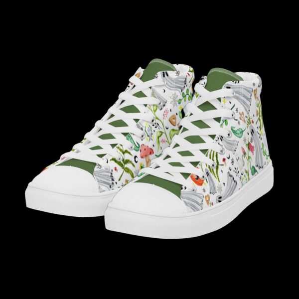 Green Witch Ghost - Women’s high top canvas shoes