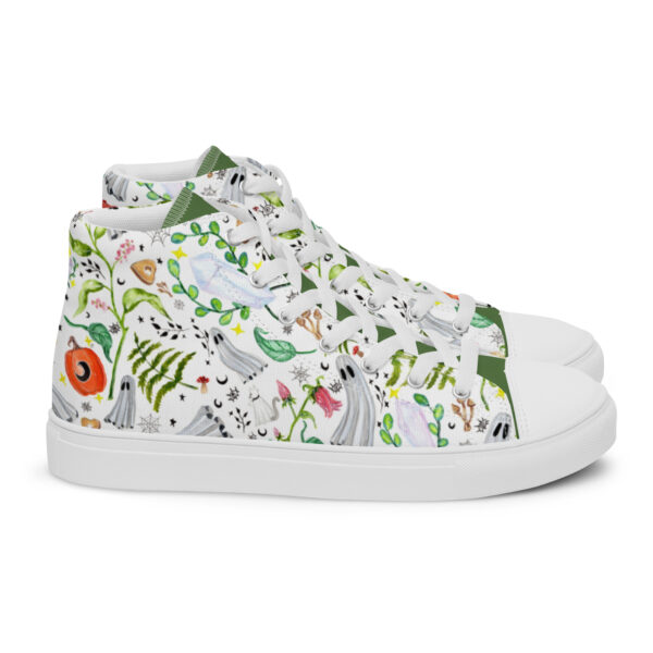 Green Witch Ghost - Women’s high top canvas shoes