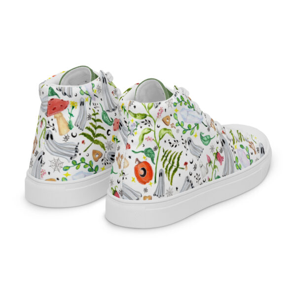 Green Witch Ghost - Women’s high top canvas shoes