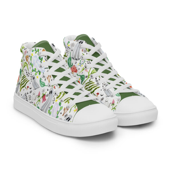 Green Witch Ghost - Women’s high top canvas shoes