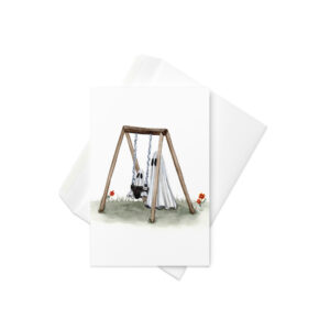 Ghost Baby Swing Greeting card