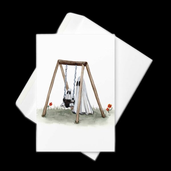 Ghost Baby Swing Greeting card