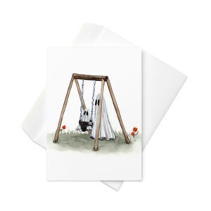 Ghost Baby Swing Greeting card