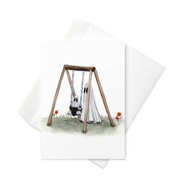 Ghost Baby Swing Greeting card