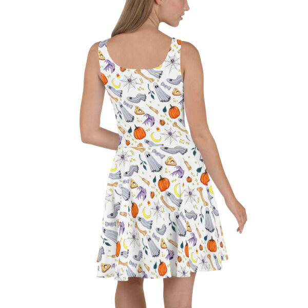 Ghostober Pattern Dress - White