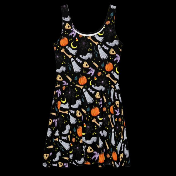 Ghostober Pattern Dress - Black