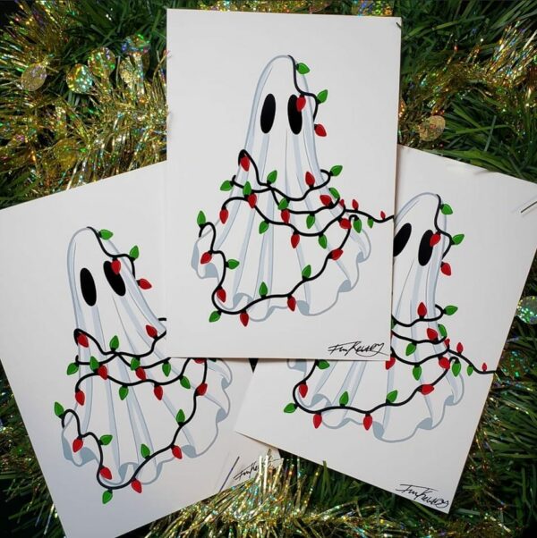 FREEBIE - Wrapped Up Ghost (White Background) 4x6 Inch Print