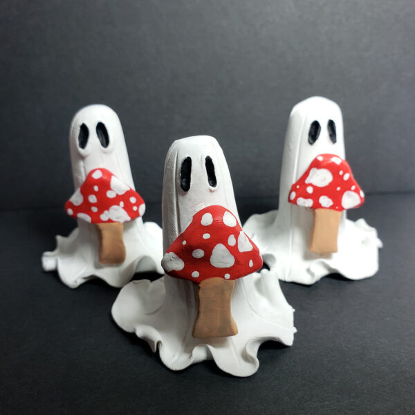 Adopt A Ghost - Mini Statuette with Mushroom