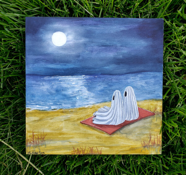 Moonlit Ghosts - Original Painting on Wood Panel