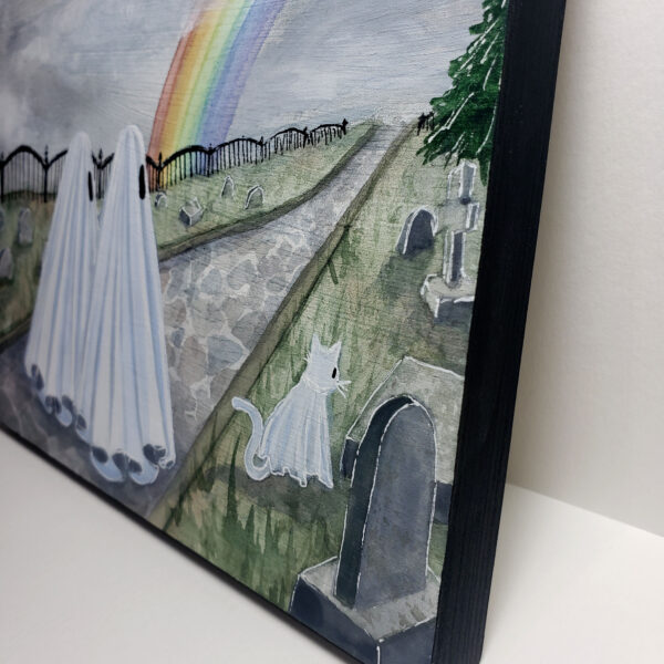 Rainbow Ghosts - Original Painting on Wood Panel