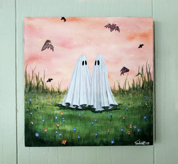 Sunset Ghosts - Original Painting on Wood Panel