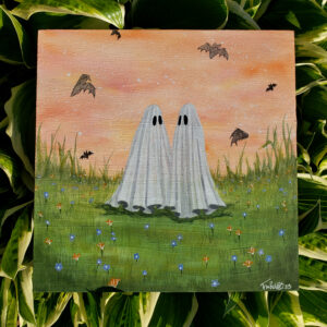 Sunset Ghosts - Original Painting on Wood Panel