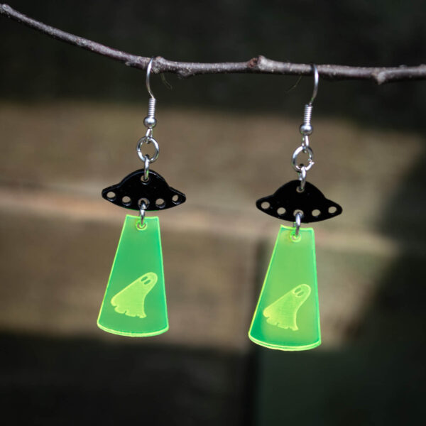 UFO Ghost Earrings