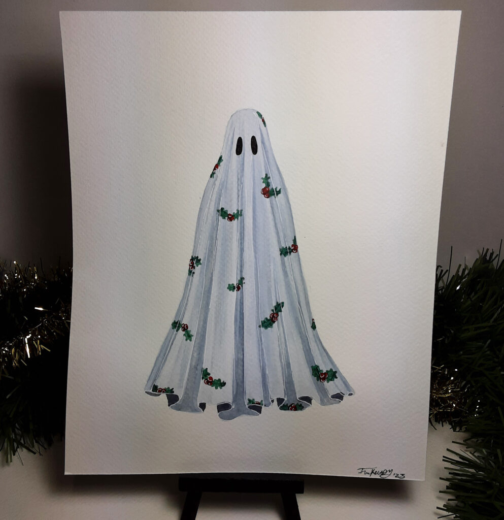 Holly Ghost - Painting by Flukelady | Prints Available