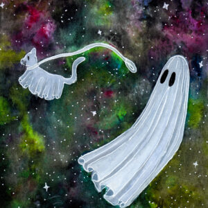 Space Ghost Pet - Glowing Painting