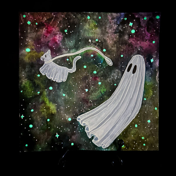 Space Ghost Pet - Glowing Painting