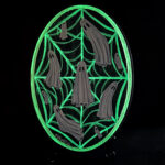 Spiderweb Ghosts - Glowing Wood Plaque