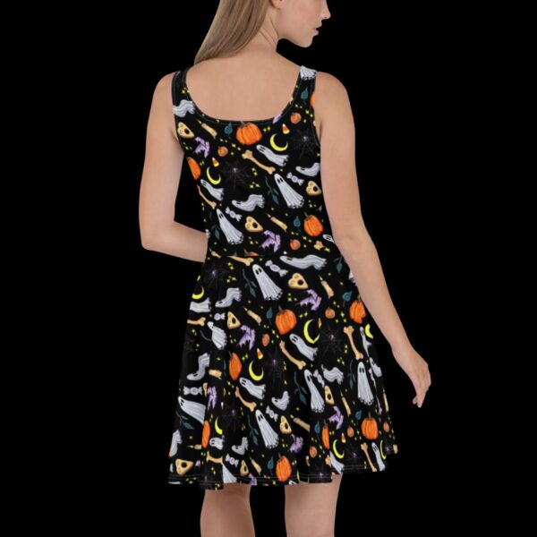 Ghostober Pattern Dress - Black