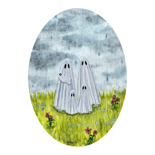 Ghost Family Portrait - Framed Painting