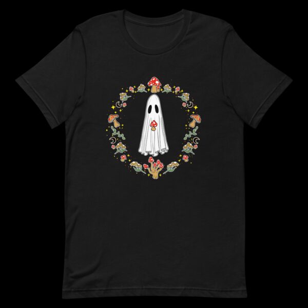 Mystical Mushroom Ghost (Dark) - Unisex T-Shirt