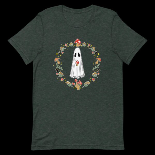 Mystical Mushroom Ghost (Dark) - Unisex T-Shirt