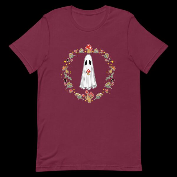 Mystical Mushroom Ghost (Dark) - Unisex T-Shirt