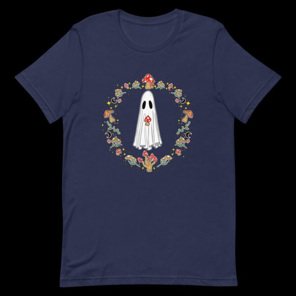 Mystical Mushroom Ghost (Dark) - Unisex T-Shirt