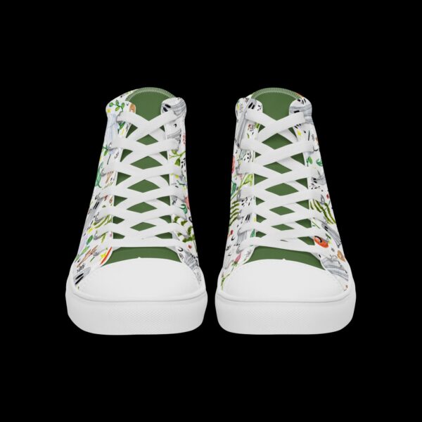 Green Witch Ghost - Women’s high top canvas shoes